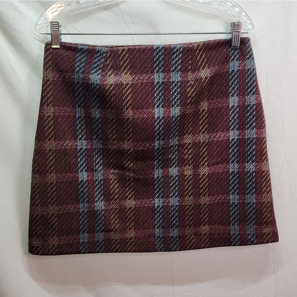 Gilli Plaid Mini Skirt - Red and Blue - Picture 8 of 9